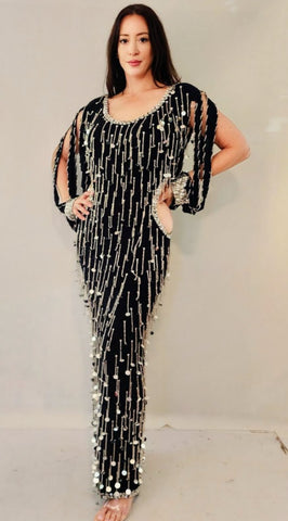 Galabeya Fringe Dress 25499