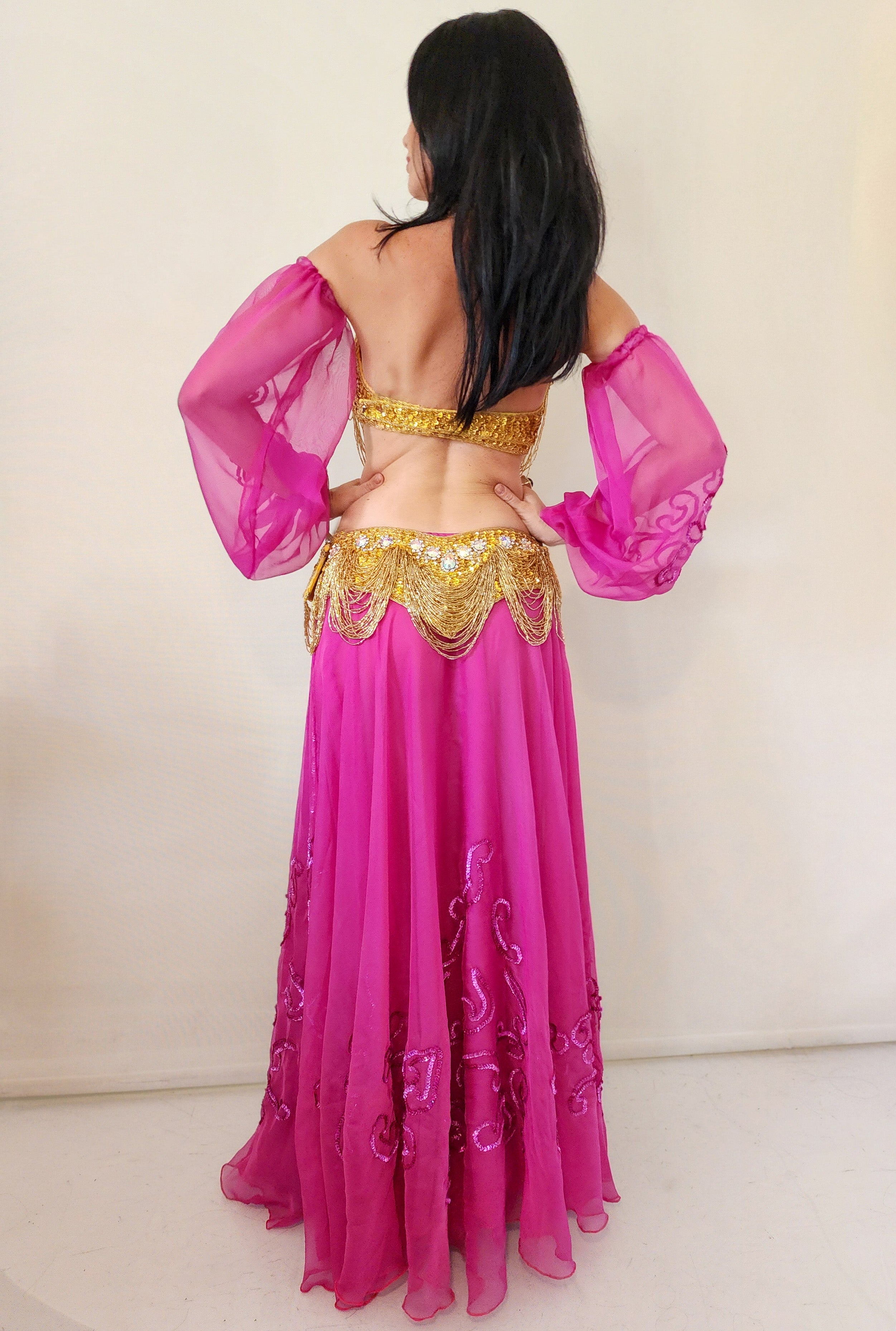 Pharaonics of Egypt Arabesque Fuchsia Skirt Set 25388