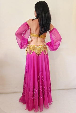 Pharaonics of Egypt Arabesque Fuchsia Skirt Set 25388