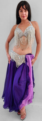 Purple/Lavender Reversible skirt 25405