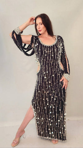 Galabeya Fringe Dress 25499