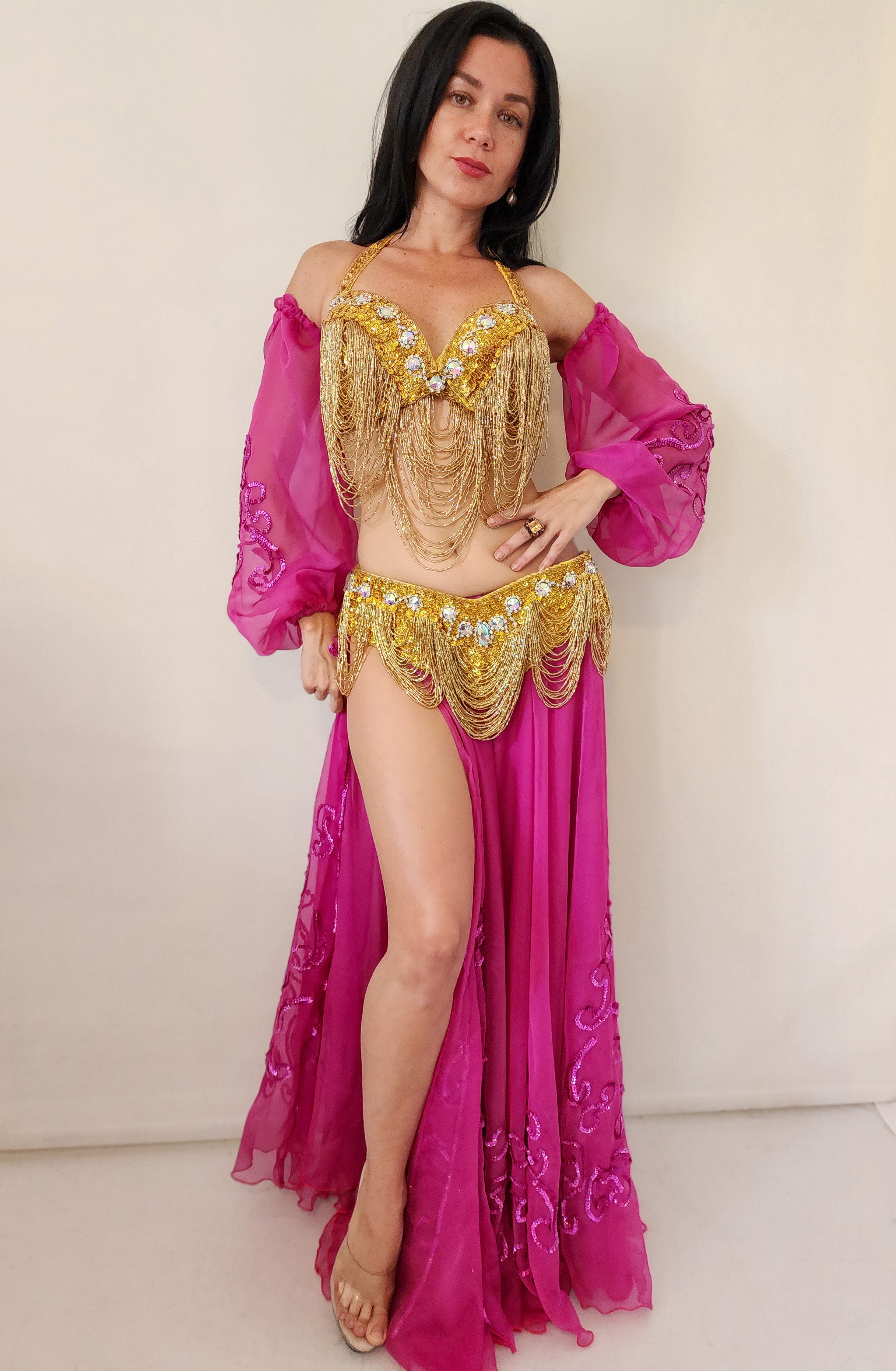 Pharaonics of Egypt Arabesque Fuchsia Skirt Set 25388