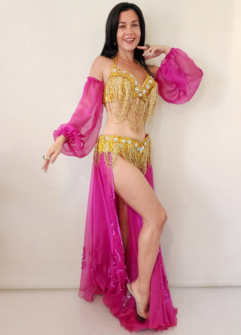 Pharaonics of Egypt Arabesque Fuchsia Skirt Set 25388