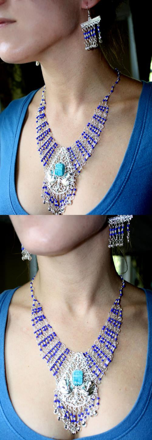 Scarab Necklace And Earri