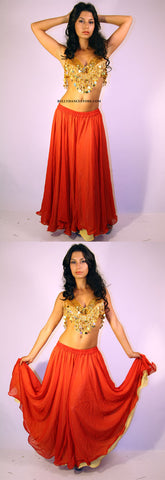 Two Tone Color- Reversible Skirt