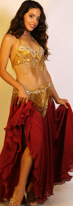 Burgundy Skirt 23713