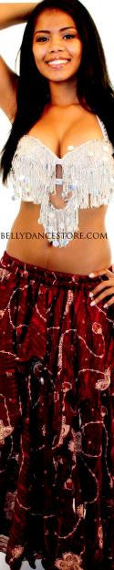 Dark Burgundy Bollywood Skirt
