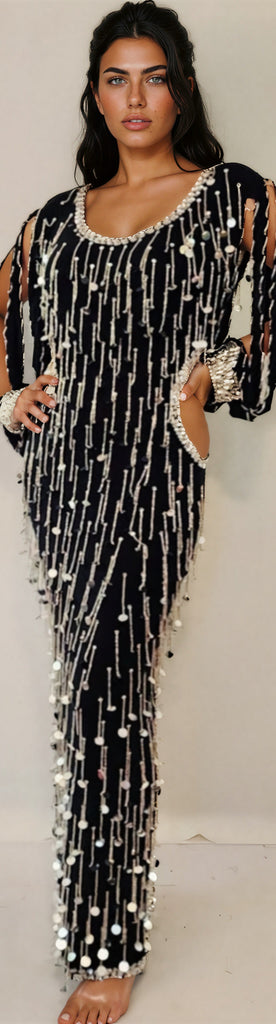 Galabeya Fringe Dress 25499