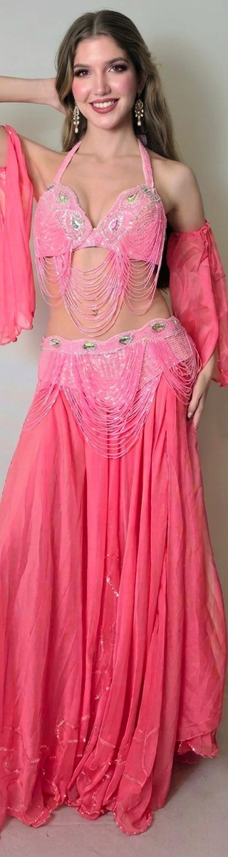 liquid Jewel pink Bra and Belt 25723