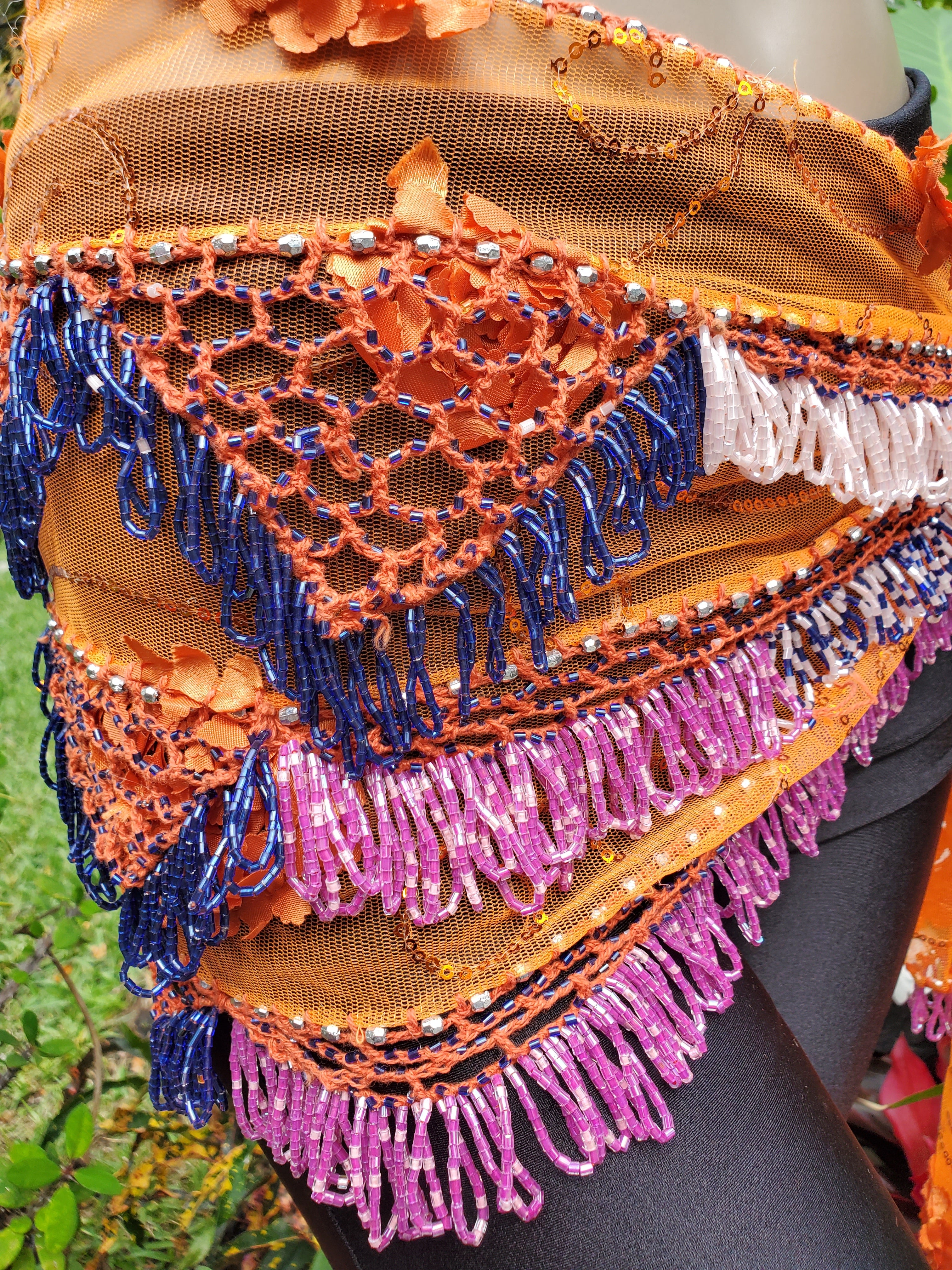 Hip Scarf with beads and sequins 24947