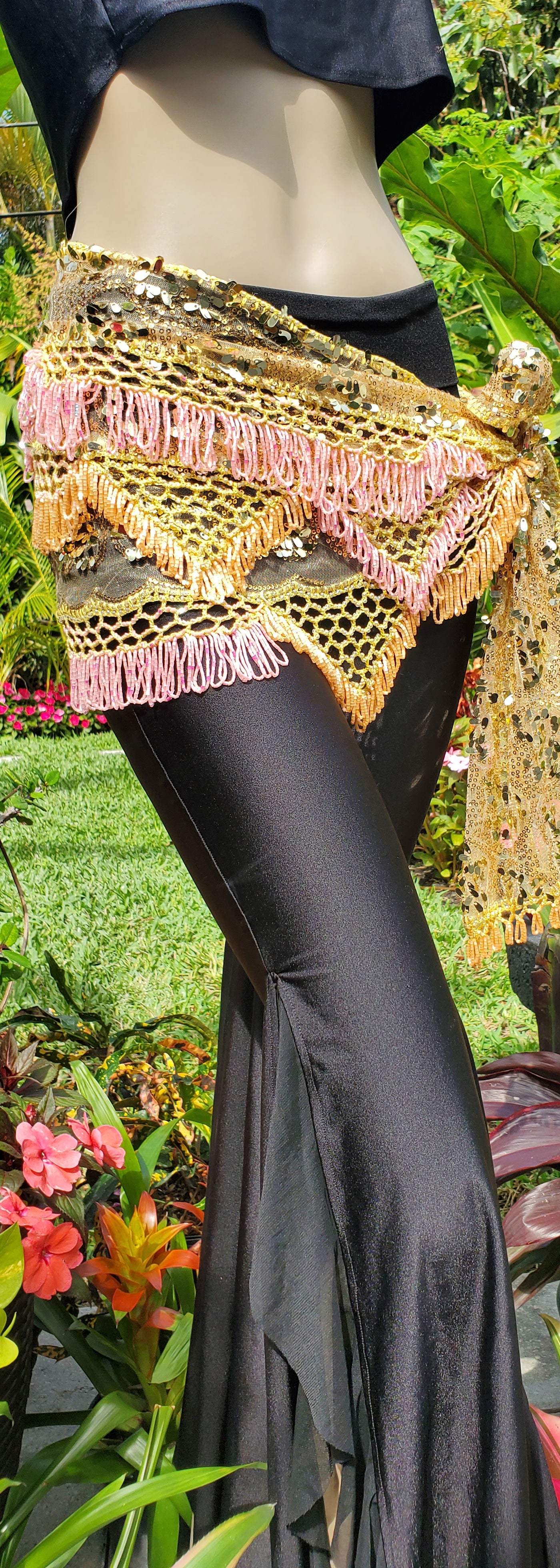 Hip Scarf with beads and sequins 24938