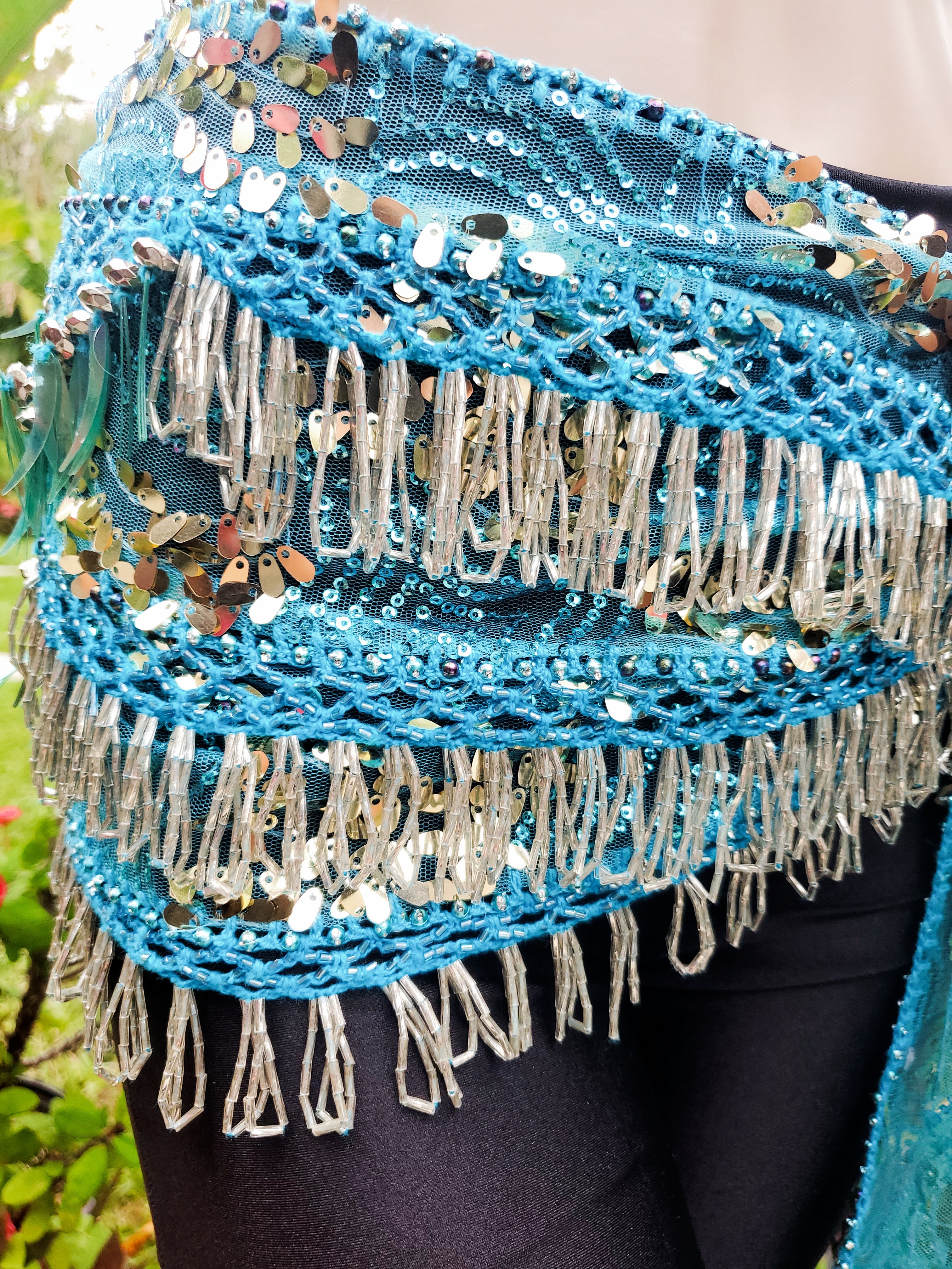 Hip Scarf with beads and sequins 24887