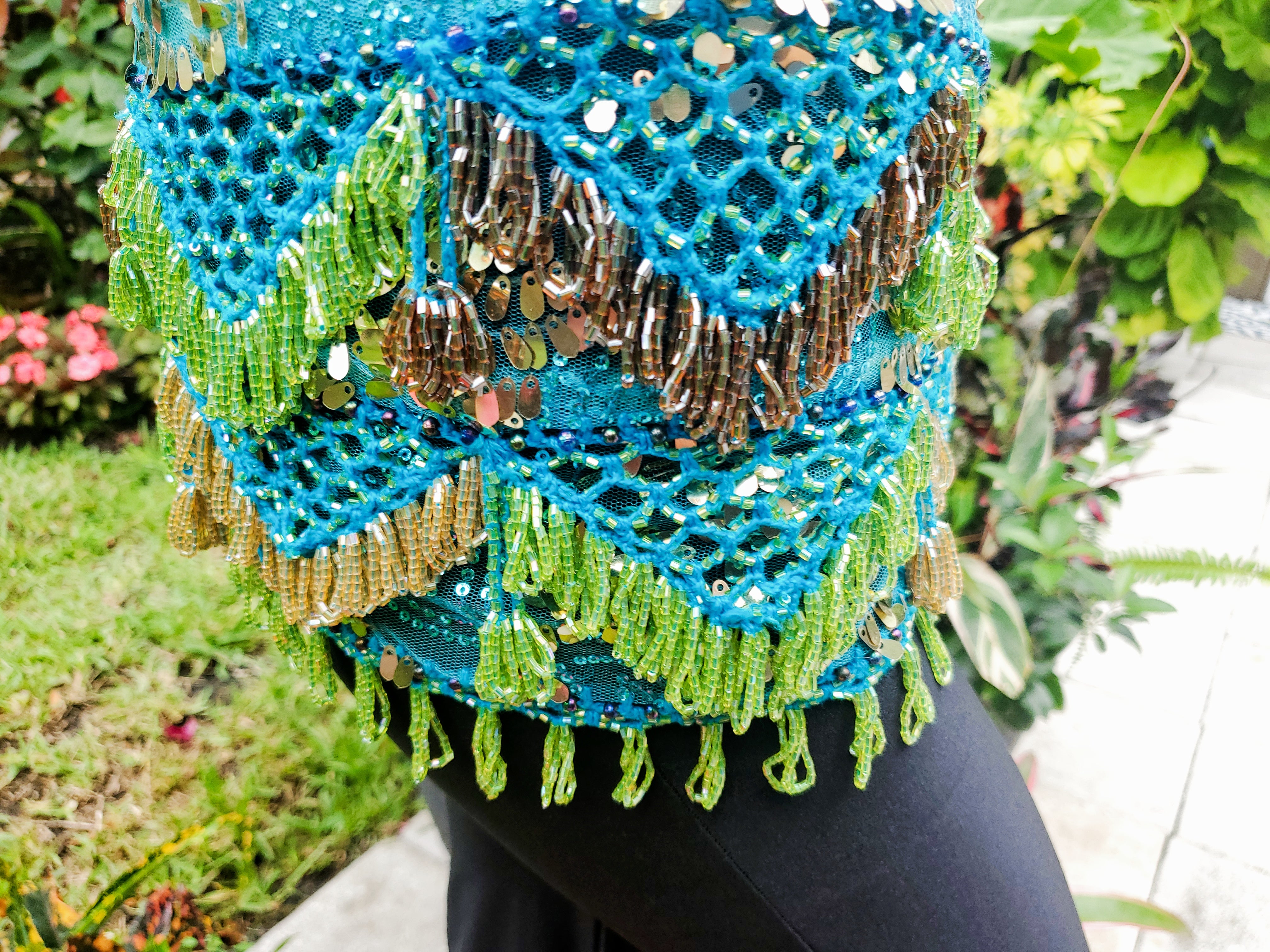 Hip Scarf with beads and sequins 24886