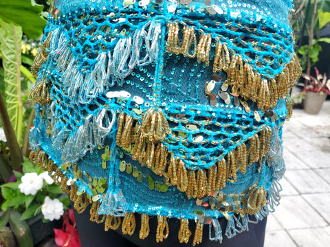 Hip Scarf with beads and sequins 24885