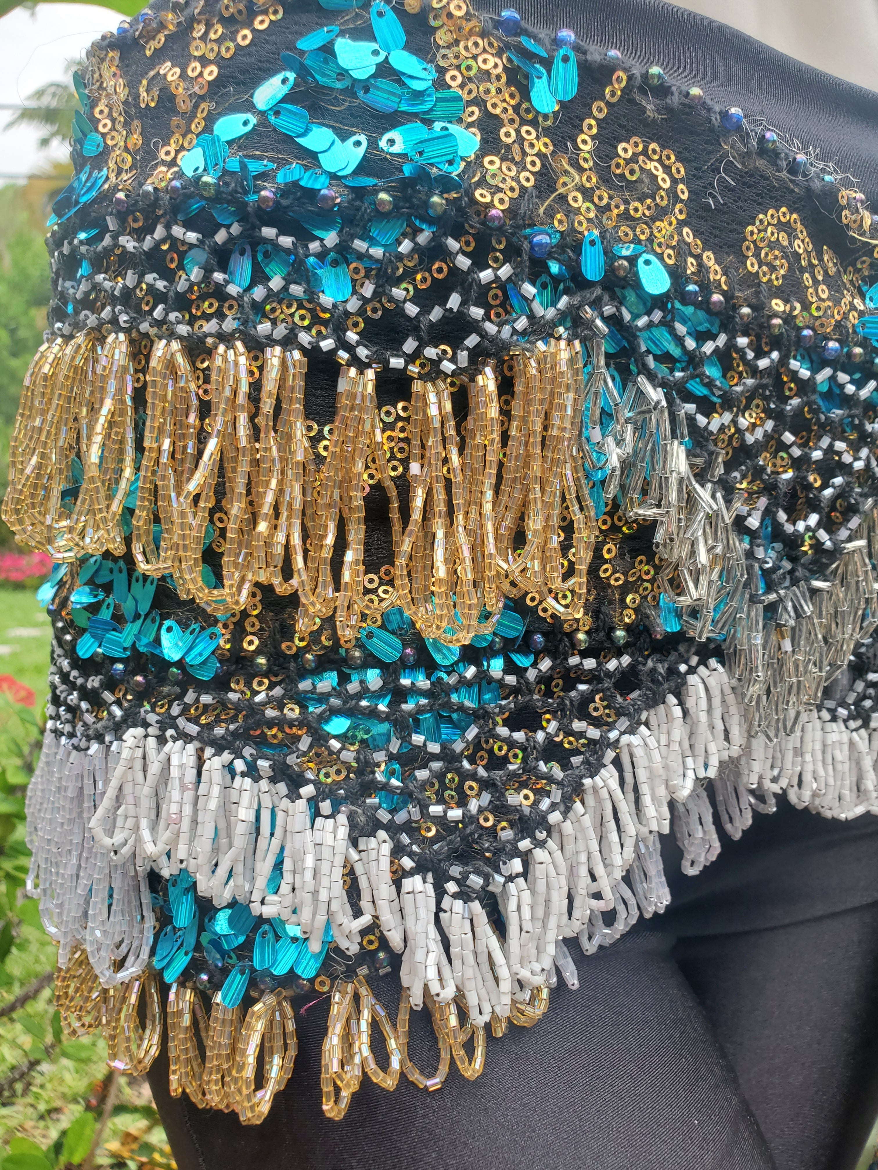 Hip Scarf with beads and sequins 24884