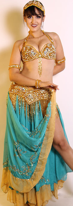 BEYOND THE BASICS II by Rising Stars, Egyptian Belly Dance Bra & Belt set  for Custom Order