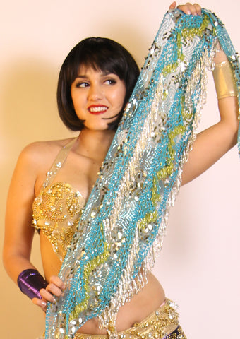 Hip Scarf with beads and sequins 23954