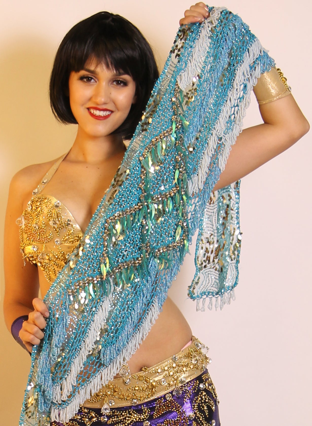 Hip Scarf with beads and sequins 23961