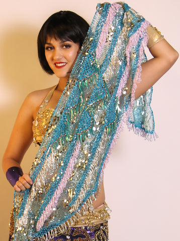 Hip Scarf with beads and sequins 23963