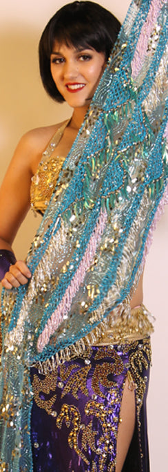 Hip Scarf with beads and sequins 23963
