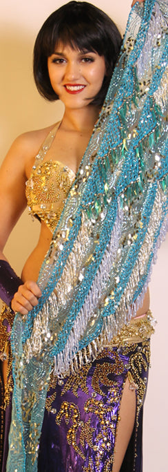 Hip Scarf with beads and sequins 23964