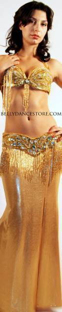 Gold Lycra Skirt  XXLarge