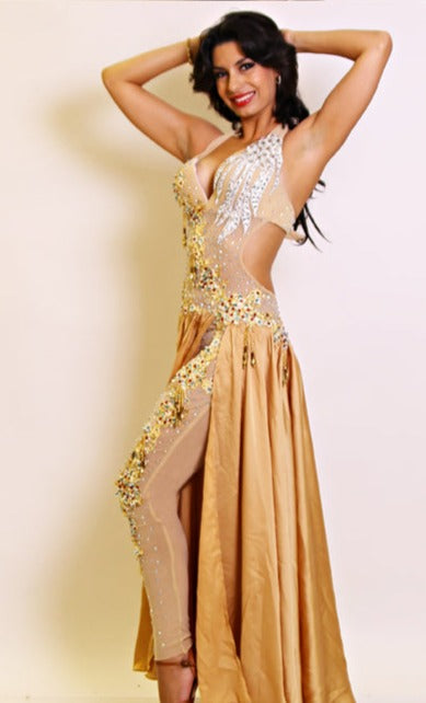 Gold Belly Dance Costume - Aida Style
