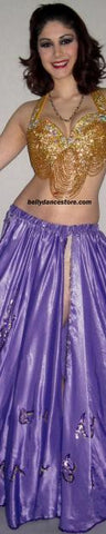 Purple Hanan Satin Skirt